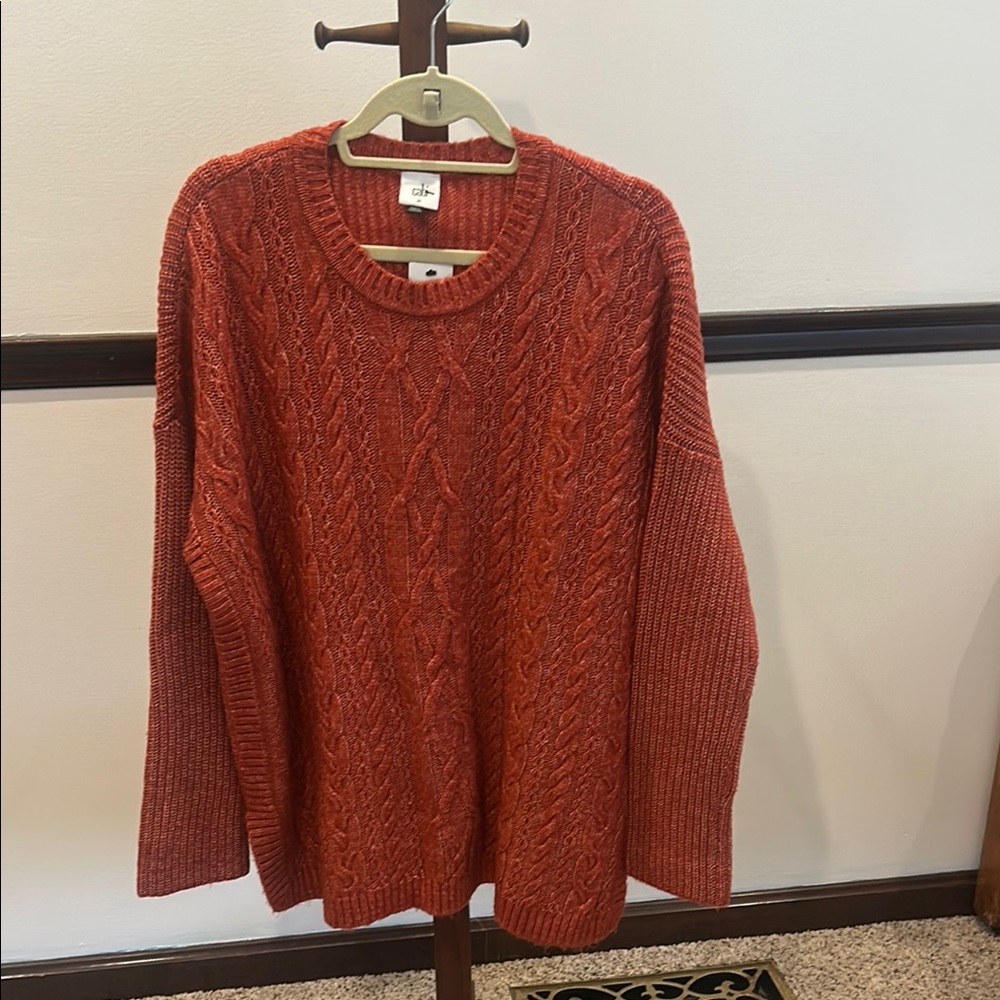 CAbi Rust Crewneck Sweater